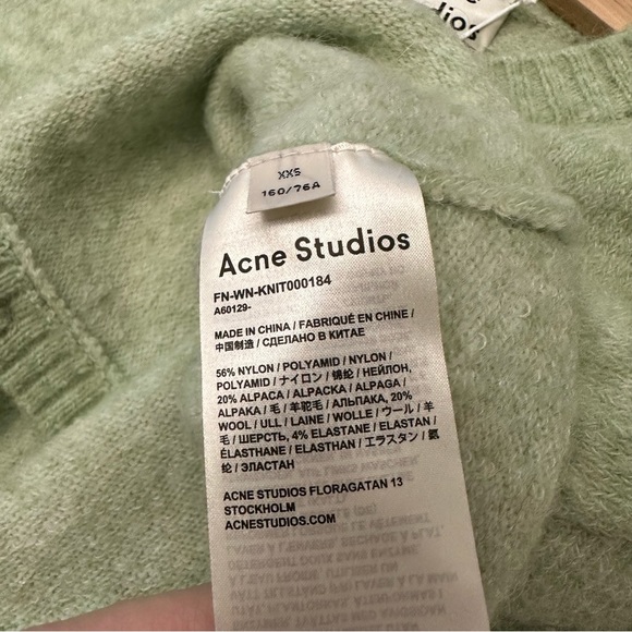 Acne Studios Kari Cropped Stretch-knit Cardigan XXS - Picture 3 of 3